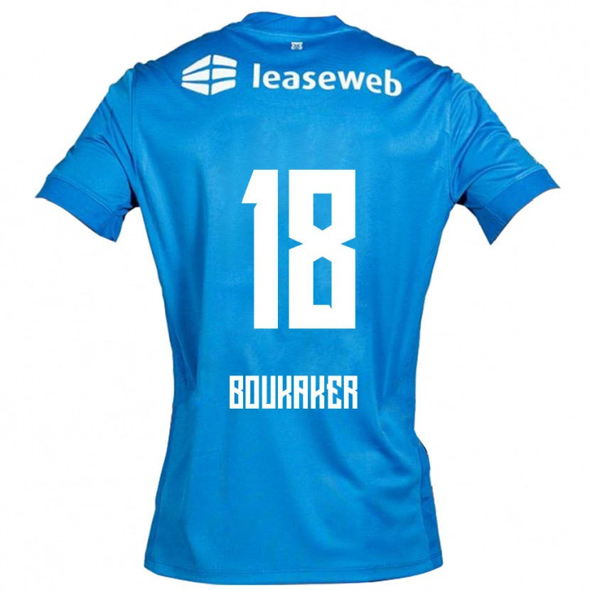 Danxen Mujer Camiseta Romaissa Boukaker #18 Azul Blanco 2ª Equipación 2025/26 La Camisa México
