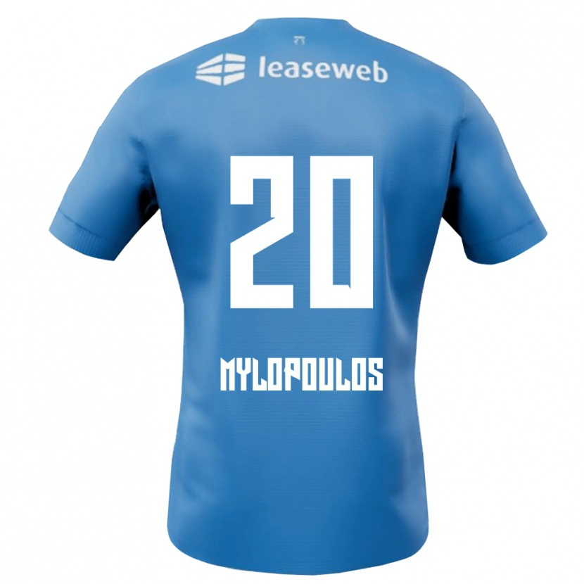 Danxen Mujer Camiseta Marios Mylopoulos #20 Azul Blanco 2ª Equipación 2025/26 La Camisa México