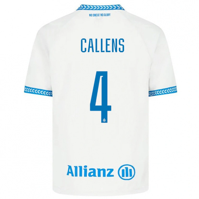 Danxen Mujer Camiseta Emiel Callens #4 Azul Blanco 2ª Equipación 2025/26 La Camisa México
