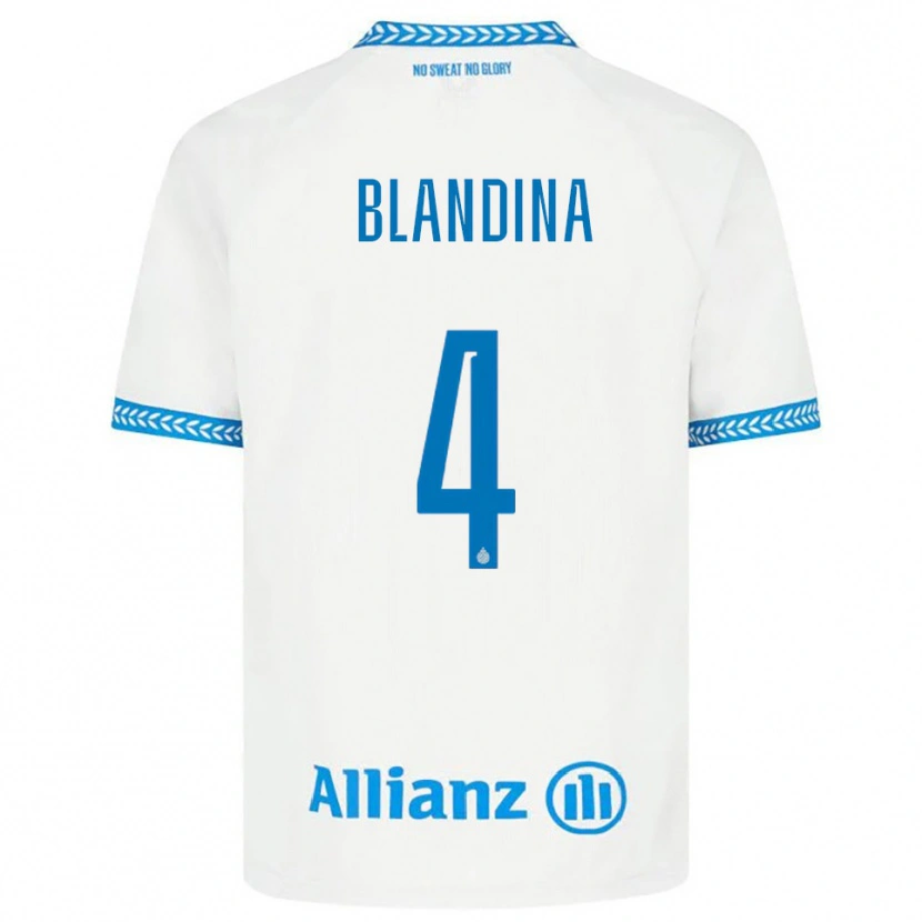 Danxen Mujer Camiseta Noham Blandina #4 Azul Blanco 2ª Equipación 2025/26 La Camisa México