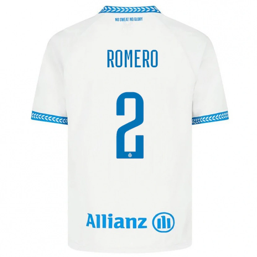 Danxen Mujer Camiseta Zaid Romero #2 Azul Blanco 2ª Equipación 2025/26 La Camisa México