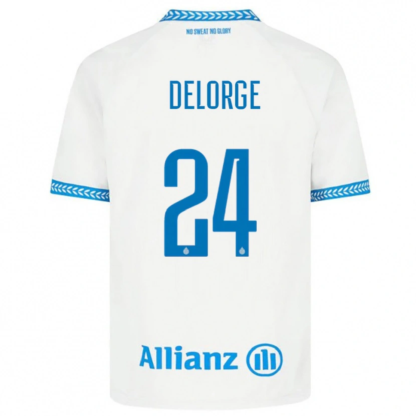 Danxen Mujer Camiseta Lucas Delorge #24 Azul Blanco 2ª Equipación 2025/26 La Camisa México