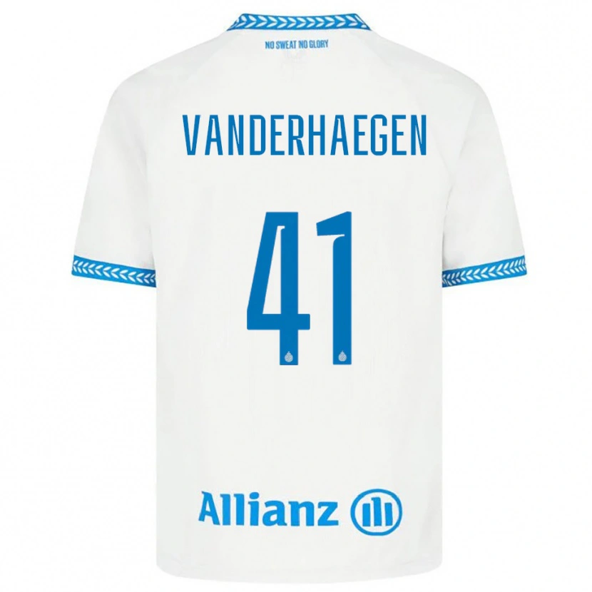 Danxen Mujer Camiseta Lotte Vanderhaegen #41 Azul Blanco 2ª Equipación 2025/26 La Camisa México