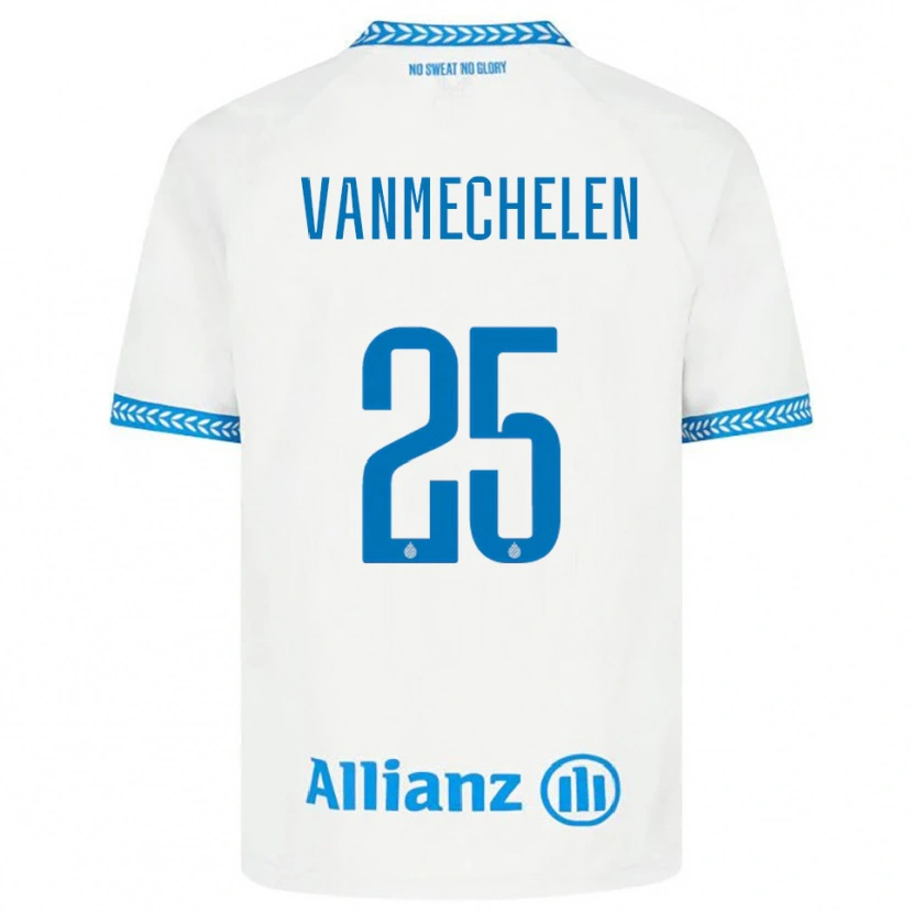 Danxen Mujer Camiseta Davinia Vanmechelen #25 Azul Blanco 2ª Equipación 2025/26 La Camisa México