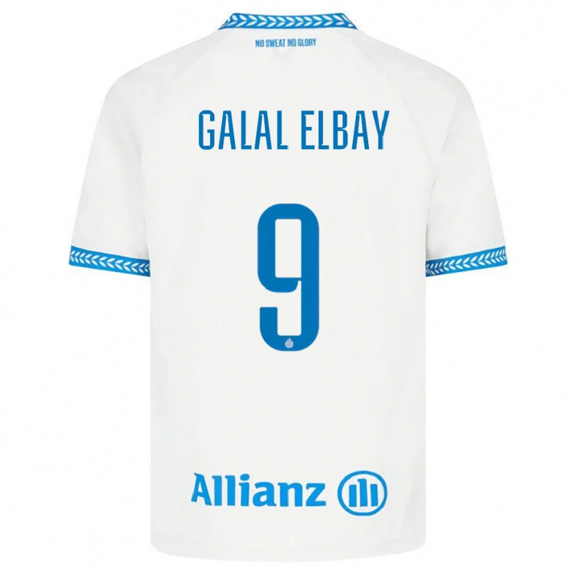 Danxen Mujer Camiseta Mohamed Galal Elbay #9 Azul Blanco 2ª Equipación 2025/26 La Camisa México