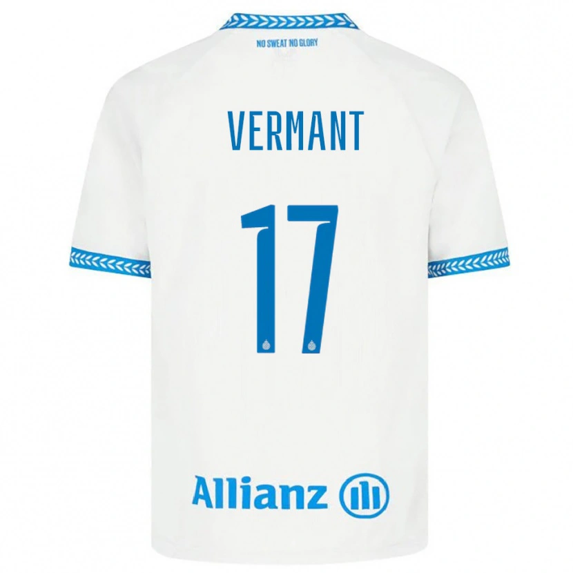Danxen Mujer Camiseta Romeo Vermant #17 Azul Blanco 2ª Equipación 2025/26 La Camisa México
