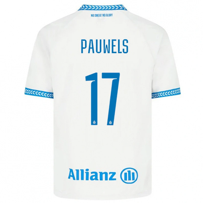 Danxen Mujer Camiseta Fleur Pauwels #17 Azul Blanco 2ª Equipación 2025/26 La Camisa México