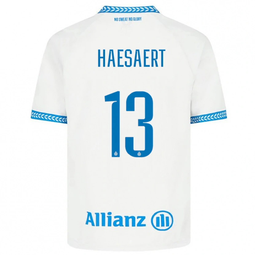 Danxen Mujer Camiseta Mateo Haesaert #13 Azul Blanco 2ª Equipación 2025/26 La Camisa México