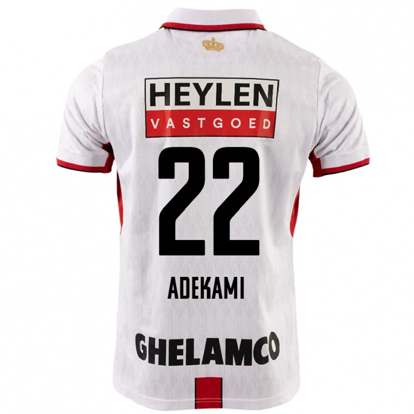 Danxen Mujer Camiseta Farouck Adekami #22 Blanco Rojo 2ª Equipación 2025/26 La Camisa México