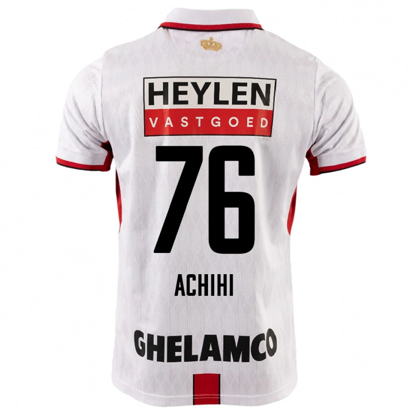 Danxen Mujer Camiseta Orseer Achihi #76 Blanco Rojo 2ª Equipación 2025/26 La Camisa México