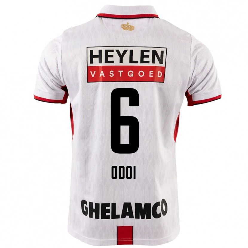 Danxen Mujer Camiseta Denis Odoi #6 Blanco Rojo 2ª Equipación 2025/26 La Camisa México