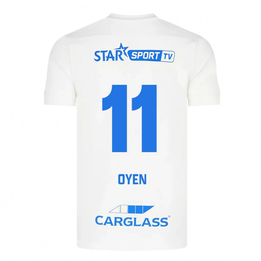 Danxen Mujer Camiseta Luca Oyen #11 Blanco Azul 2ª Equipación 2025/26 La Camisa México