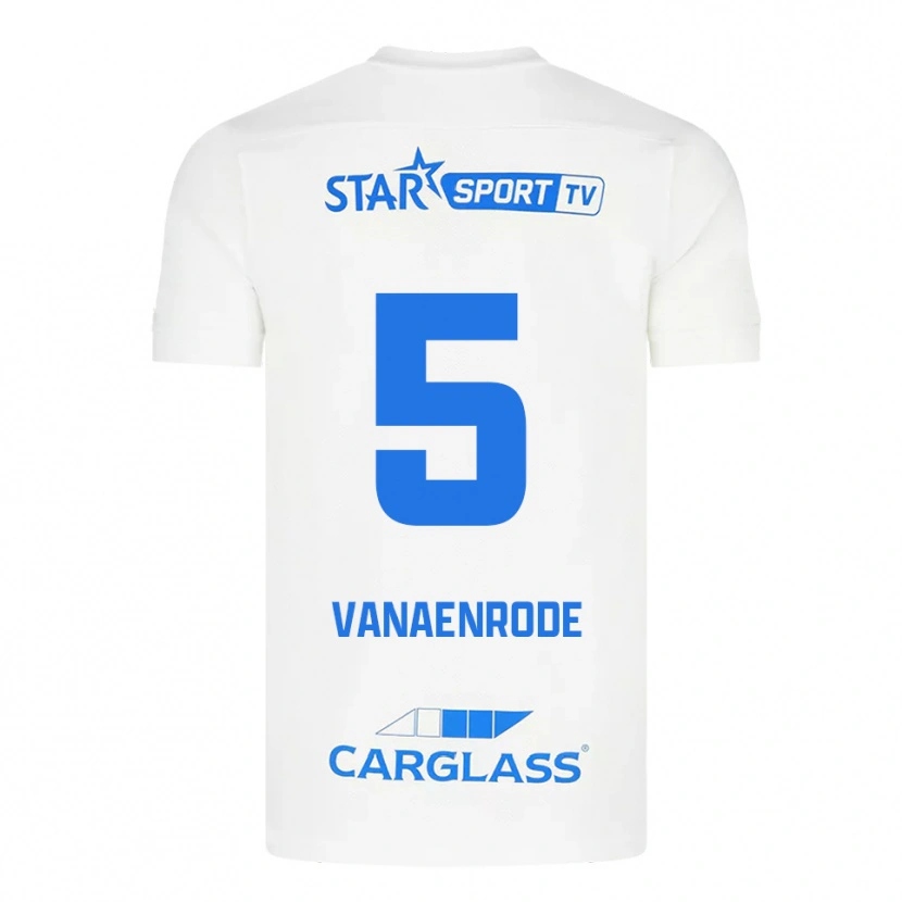 Danxen Mujer Camiseta Gwyneth Vanaenrode #5 Blanco Azul 2ª Equipación 2025/26 La Camisa México