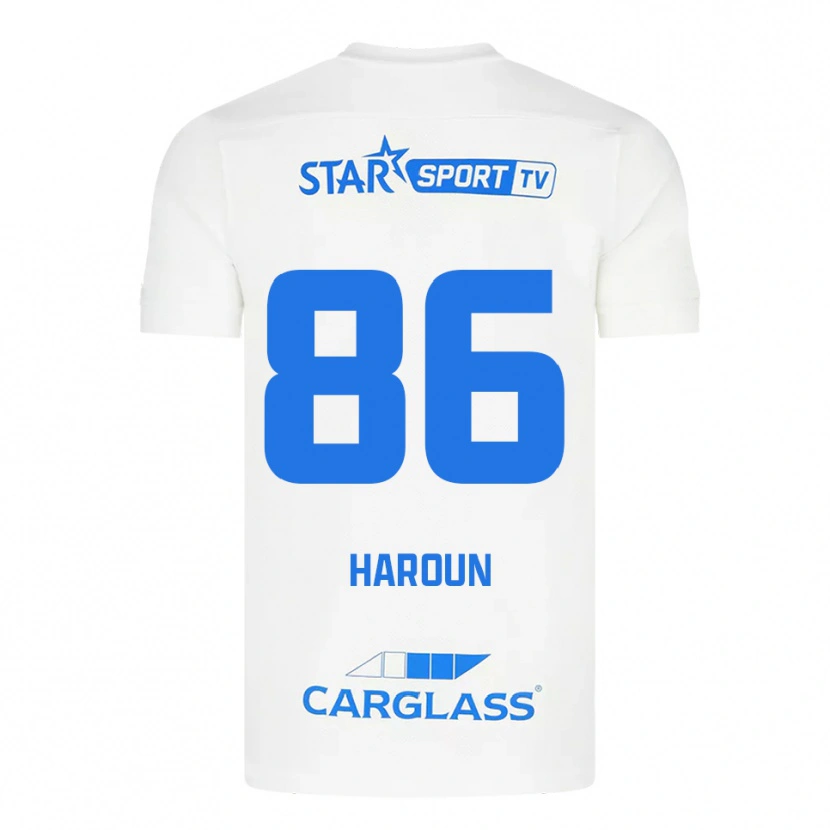 Danxen Mujer Camiseta Kenan Haroun #86 Blanco Azul 2ª Equipación 2025/26 La Camisa México