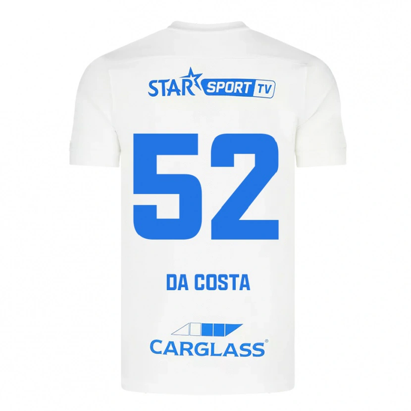 Danxen Mujer Camiseta Wilson Da Costa #52 Blanco Azul 2ª Equipación 2025/26 La Camisa México