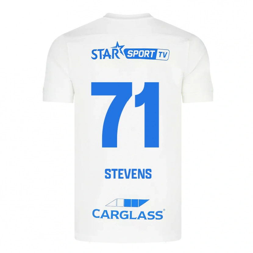 Danxen Mujer Camiseta Brent Stevens #71 Blanco Azul 2ª Equipación 2025/26 La Camisa México