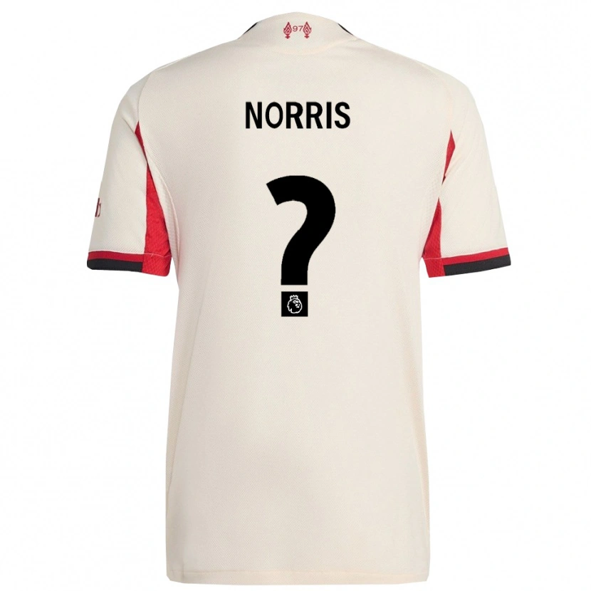 Danxen Mujer Camiseta James Norris #0 Blanco Negro 2ª Equipación 2025/26 La Camisa México