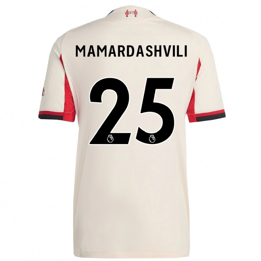 Danxen Mujer Camiseta Giorgi Mamardashvili #25 Blanco Negro 2ª Equipación 2025/26 La Camisa México