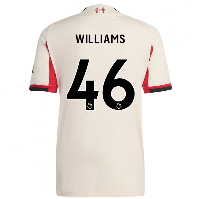 Danxen Mujer Camiseta Rhys Williams #46 Blanco Negro 2ª Equipación 2025/26 La Camisa México