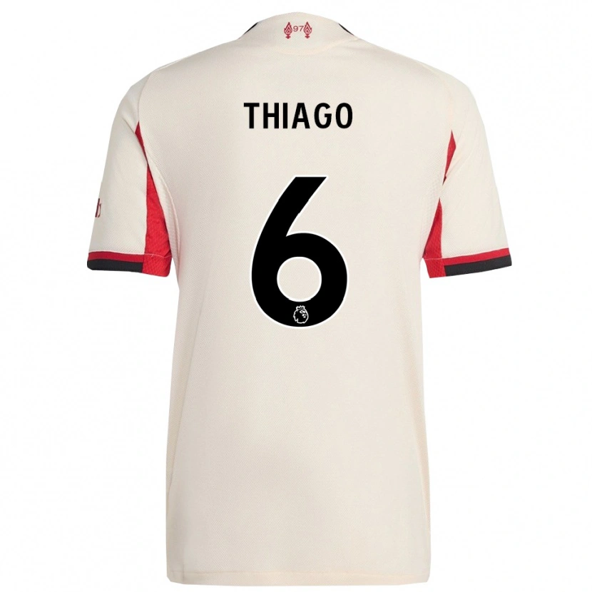 Danxen Mujer Camiseta Thiago #6 Blanco Negro 2ª Equipación 2025/26 La Camisa México
