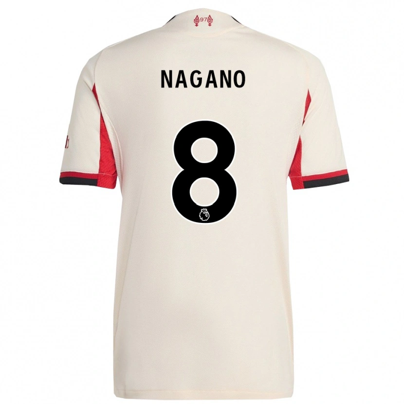 Danxen Mujer Camiseta Fūka Nagano #8 Blanco Negro 2ª Equipación 2025/26 La Camisa México