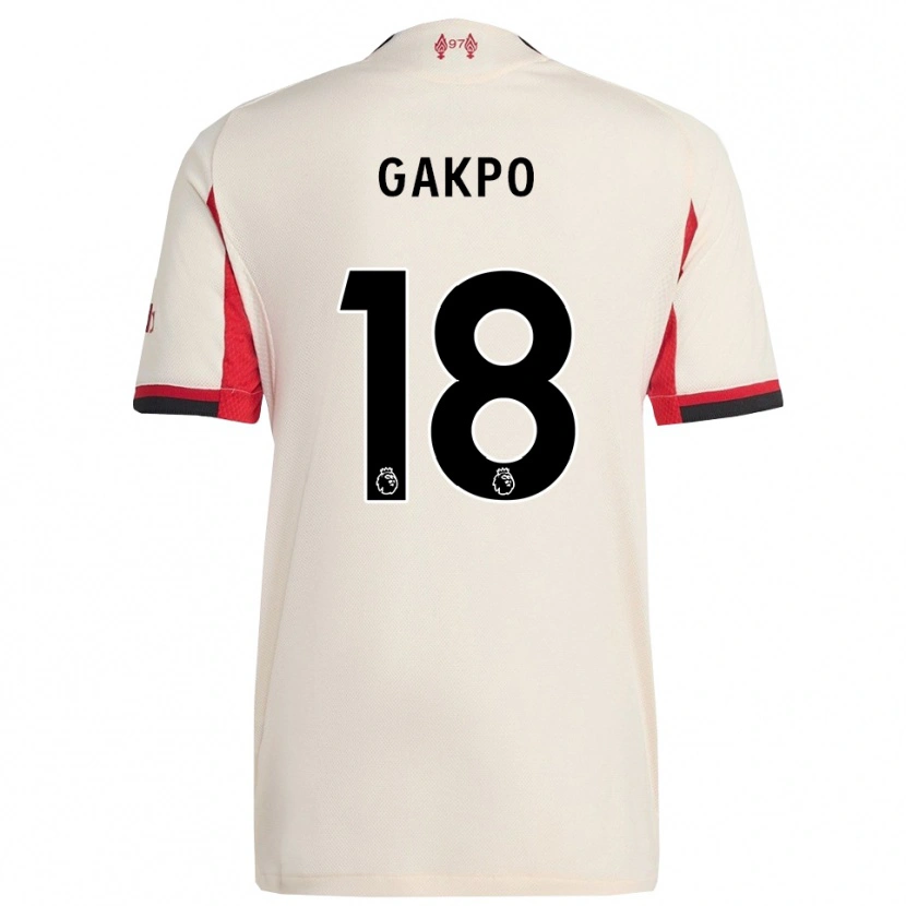 Danxen Mujer Camiseta Cody Gakpo #18 Blanco Negro 2ª Equipación 2025/26 La Camisa México
