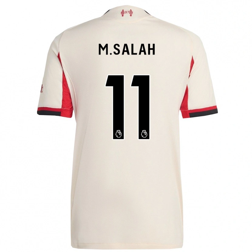 Danxen Mujer Camiseta Mohamed Salah #11 Blanco Negro 2ª Equipación 2025/26 La Camisa México