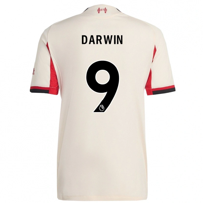 Danxen Mujer Camiseta Darwin Núñez #9 Blanco Negro 2ª Equipación 2025/26 La Camisa México