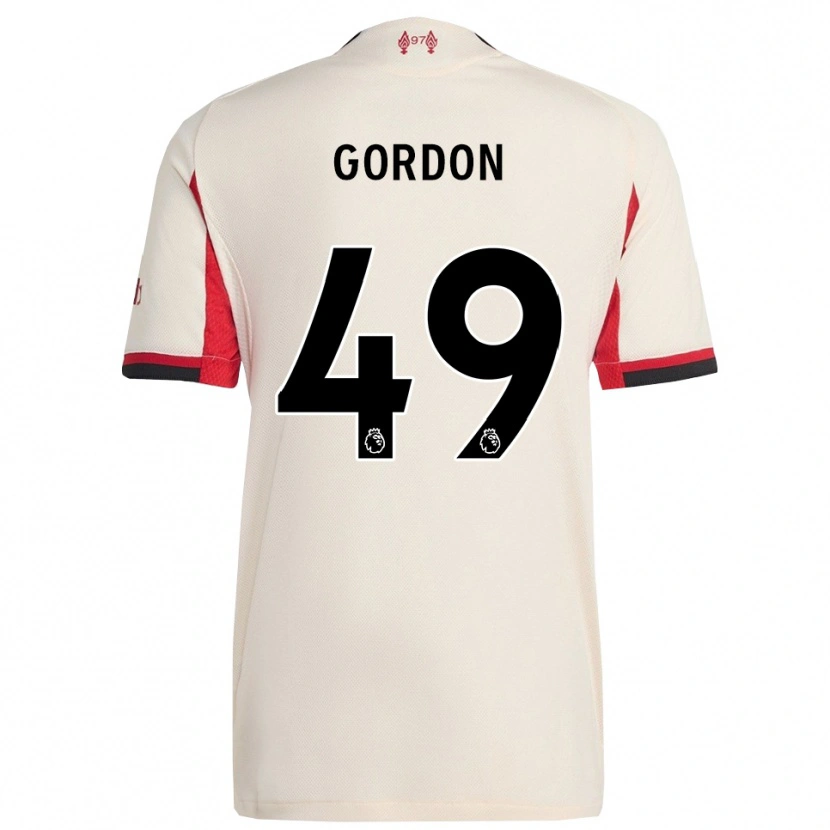 Danxen Mujer Camiseta Kaide Gordon #49 Blanco Negro 2ª Equipación 2025/26 La Camisa México