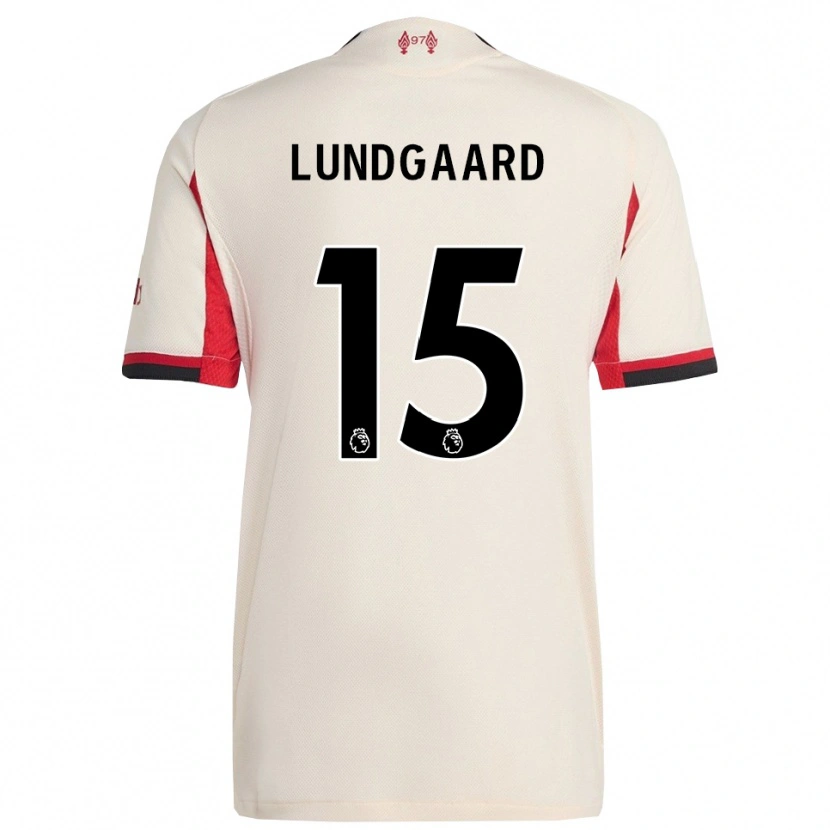 Danxen Mujer Camiseta Sofie Lundgaard #15 Blanco Negro 2ª Equipación 2025/26 La Camisa México