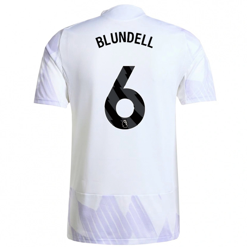 Danxen Mujer Camiseta Hannah Blundell #6 Blanco Púrpura Púrpura 2ª Equipación 2025/26 La Camisa México