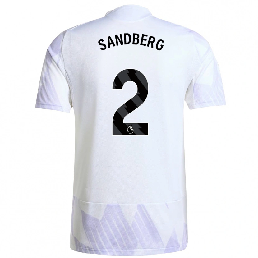 Danxen Mujer Camiseta Anna Sandberg #2 Blanco Púrpura Púrpura 2ª Equipación 2025/26 La Camisa México