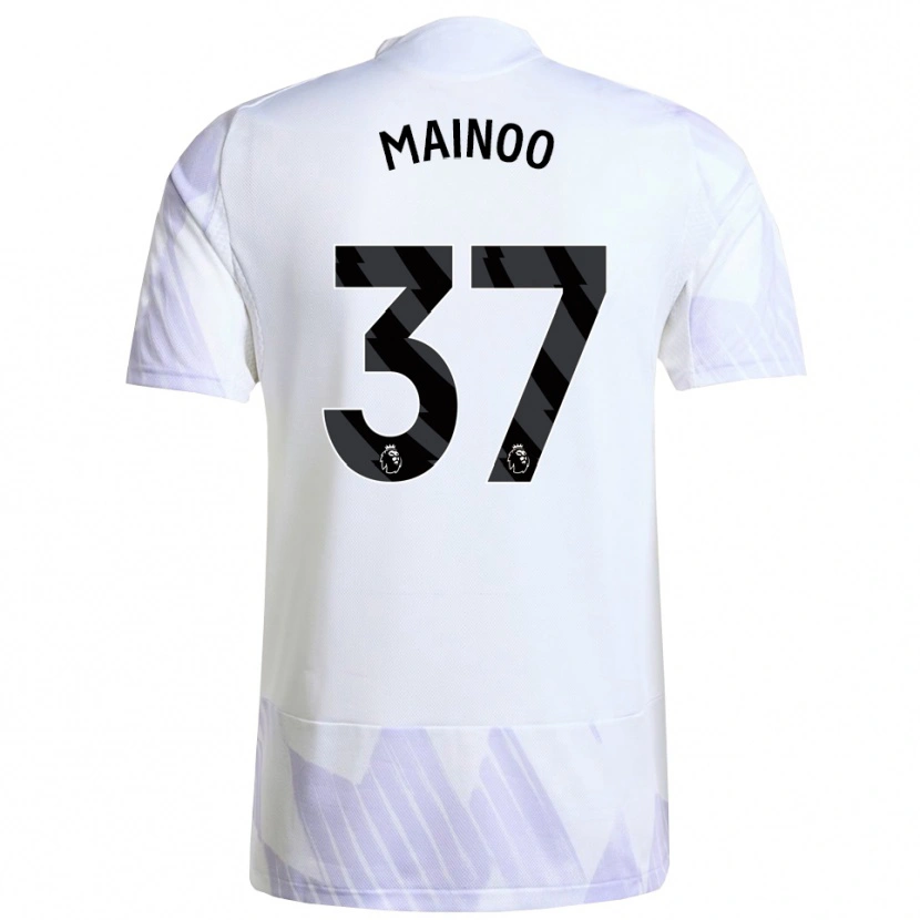 Danxen Mujer Camiseta Kobbie Mainoo #37 Blanco Púrpura Púrpura 2ª Equipación 2025/26 La Camisa México