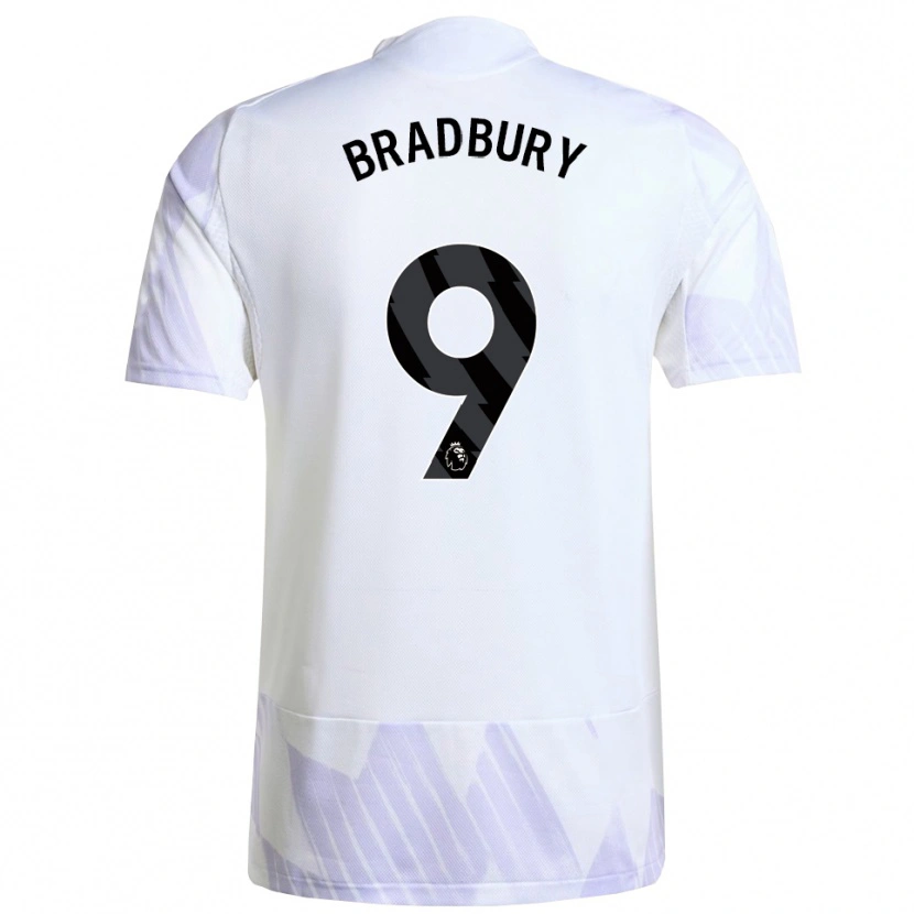 Danxen Mujer Camiseta Louie Bradbury #9 Blanco Púrpura Púrpura 2ª Equipación 2025/26 La Camisa México