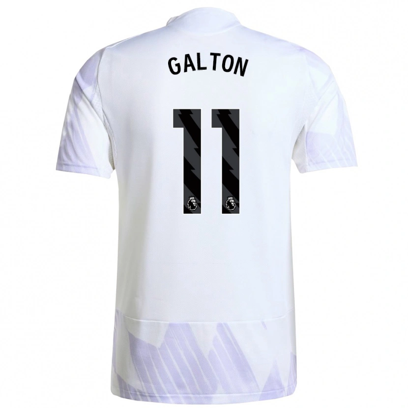 Danxen Mujer Camiseta Leah Galton #11 Blanco Púrpura Púrpura 2ª Equipación 2025/26 La Camisa México