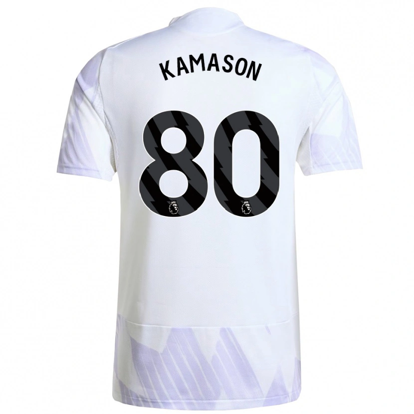 Danxen Mujer Camiseta Jaydan Kamason #80 Blanco Púrpura Púrpura 2ª Equipación 2025/26 La Camisa México