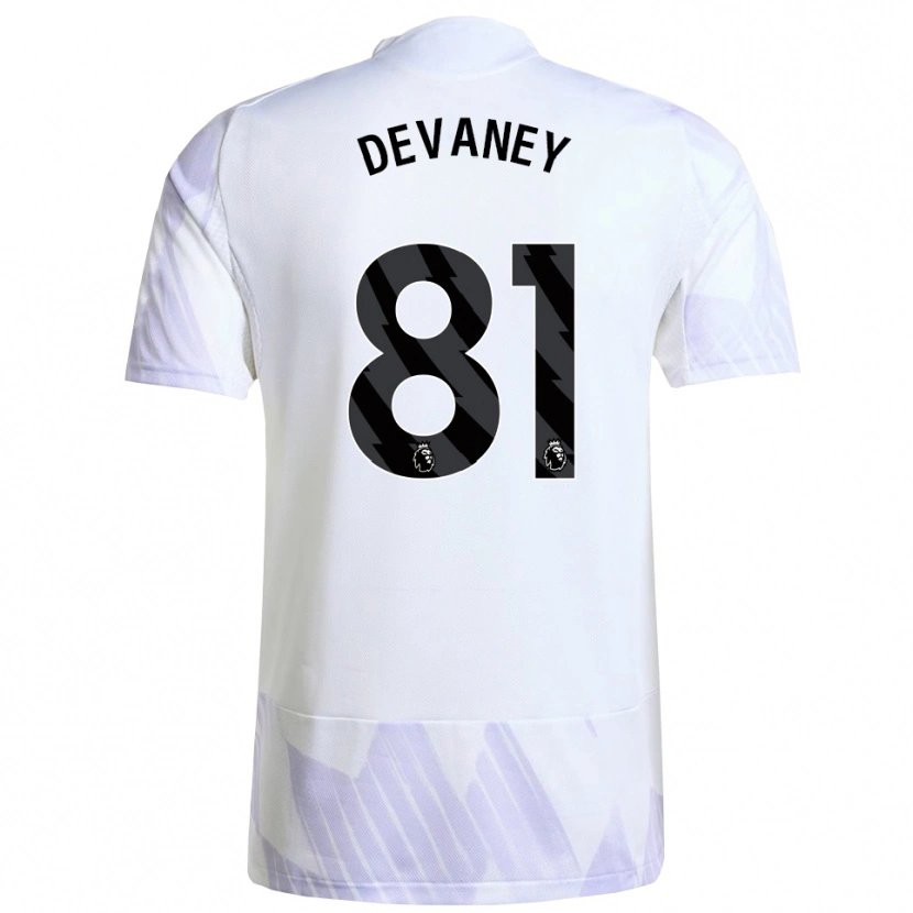 Danxen Mujer Camiseta Jacob Devaney #81 Blanco Púrpura Púrpura 2ª Equipación 2025/26 La Camisa México