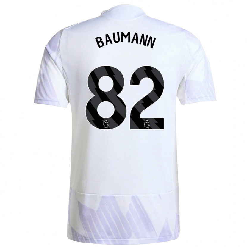 Danxen Mujer Camiseta Zach Baumann #82 Blanco Púrpura Púrpura 2ª Equipación 2025/26 La Camisa México