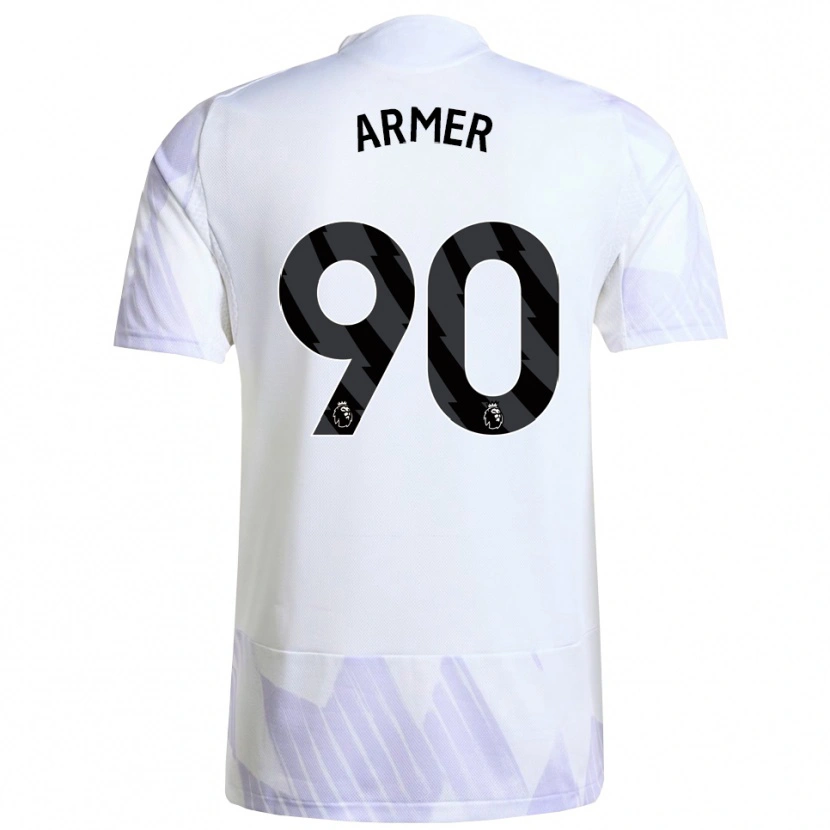 Danxen Mujer Camiseta Daniel Armer #90 Blanco Púrpura Púrpura 2ª Equipación 2025/26 La Camisa México