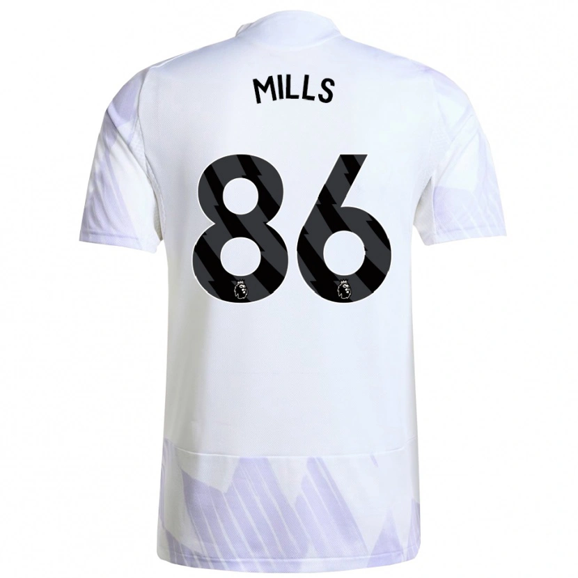 Danxen Mujer Camiseta Albert Mills #86 Blanco Púrpura Púrpura 2ª Equipación 2025/26 La Camisa México