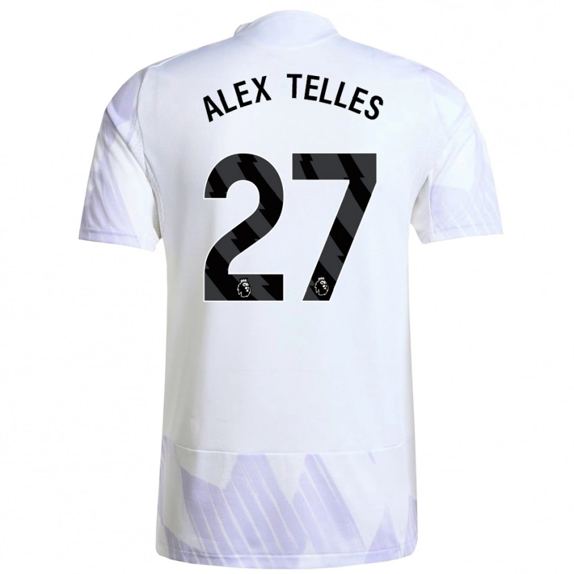Danxen Mujer Camiseta Alex Nicolao Telles #27 Blanco Púrpura Púrpura 2ª Equipación 2025/26 La Camisa México