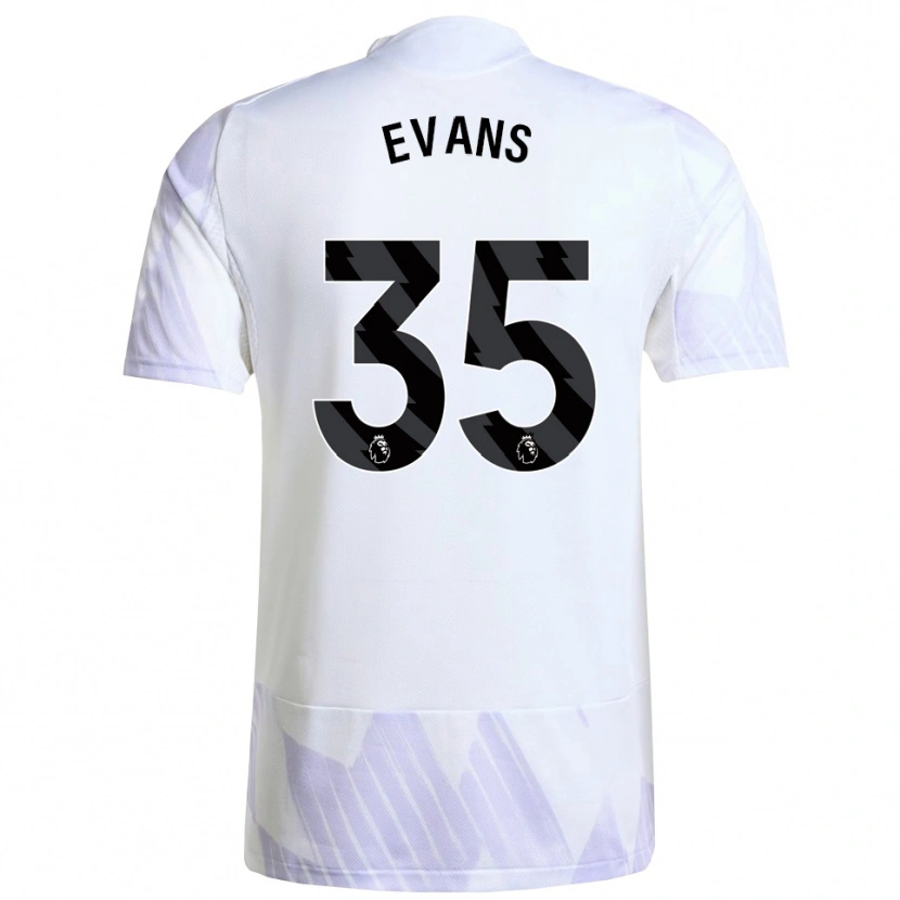 Danxen Mujer Camiseta Jonny Evans #35 Blanco Púrpura Púrpura 2ª Equipación 2025/26 La Camisa México