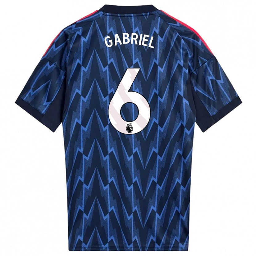 Danxen Mujer Camiseta Gabriel Magalhães #6 Marino Rojo 2ª Equipación 2025/26 La Camisa México