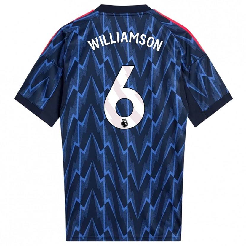 Danxen Mujer Camiseta Leah Williamson #6 Marino Rojo 2ª Equipación 2025/26 La Camisa México