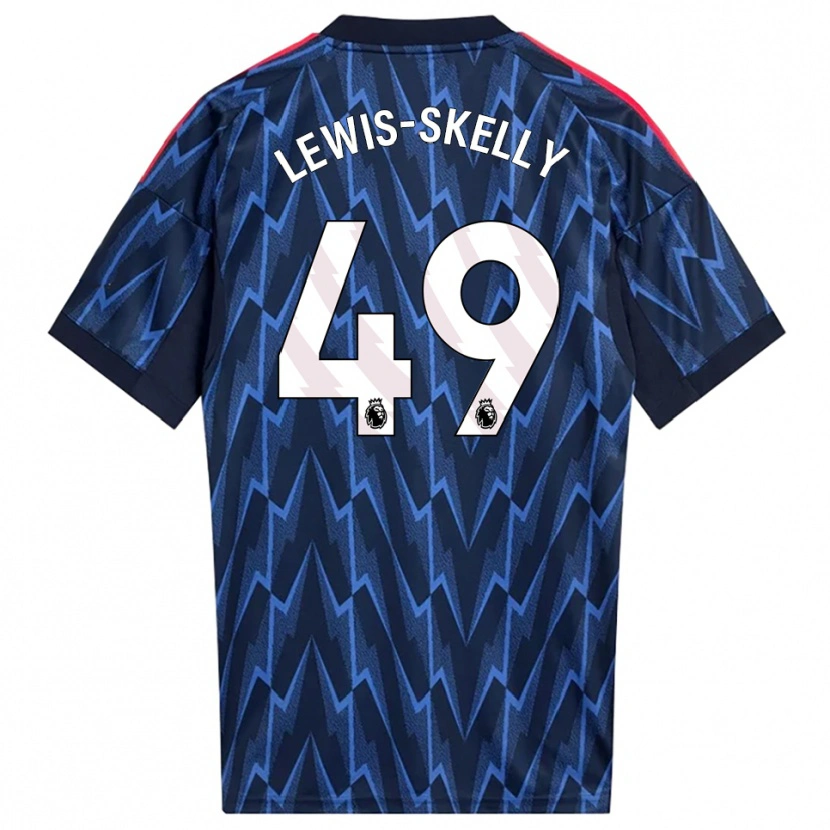 Danxen Mujer Camiseta Myles Lewis-Skelly #49 Marino Rojo 2ª Equipación 2025/26 La Camisa México
