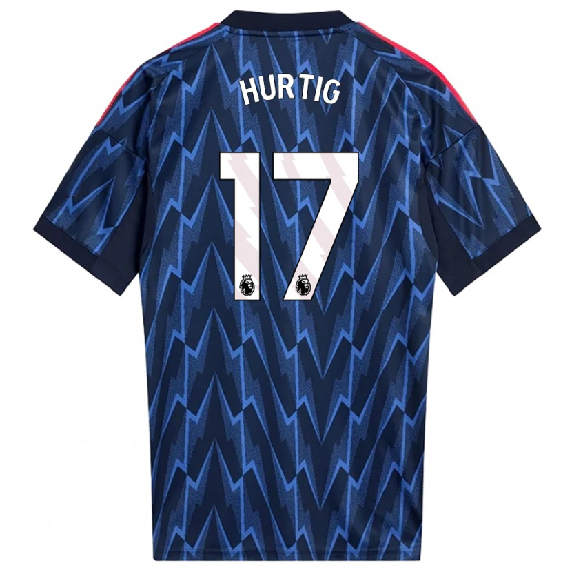 Danxen Mujer Camiseta Lina Hurtig #17 Marino Rojo 2ª Equipación 2025/26 La Camisa México