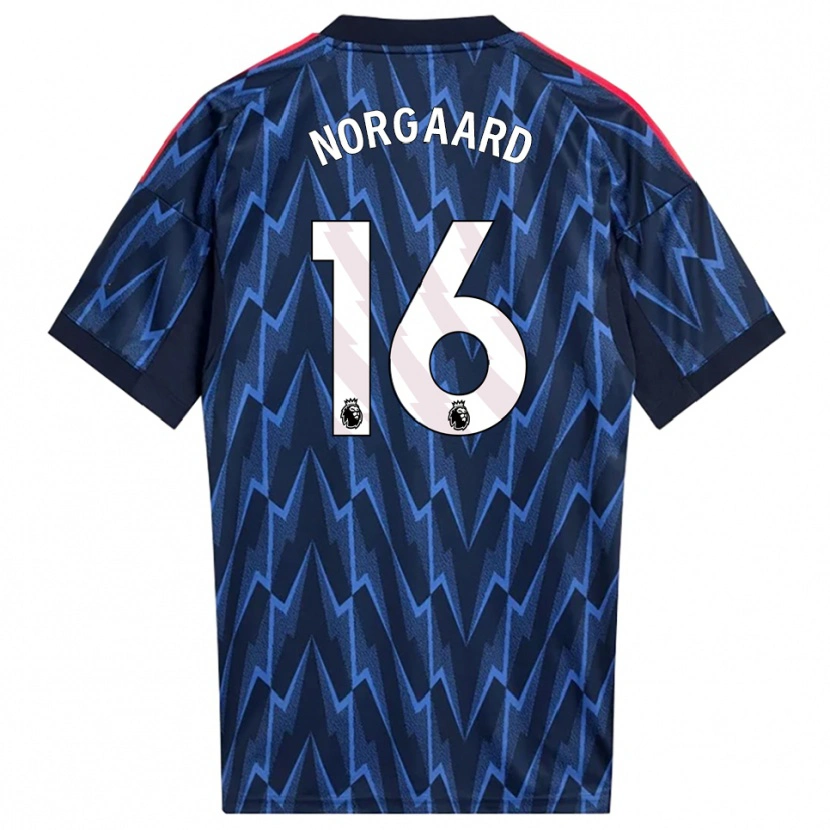 Danxen Mujer Camiseta Christian Nørgaard #16 Marino Rojo 2ª Equipación 2025/26 La Camisa México