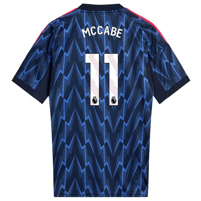 Danxen Mujer Camiseta Katie Mccabe #11 Marino Rojo 2ª Equipación 2025/26 La Camisa México