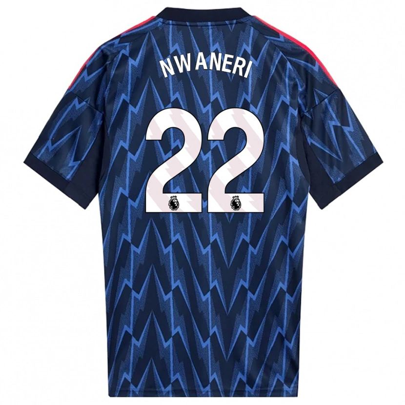Danxen Mujer Camiseta Ethan Nwaneri #22 Marino Rojo 2ª Equipación 2025/26 La Camisa México