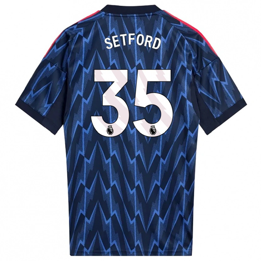 Danxen Mujer Camiseta Tommy Setford #35 Marino Rojo 2ª Equipación 2025/26 La Camisa México